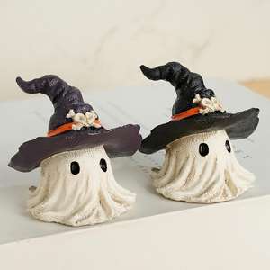 Vente en gros d'ornements d'Halloween, petits fantômes à capuche en résine, cadeaux, décorations de fêtes - Product Image 6
