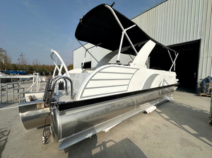 Le <span class=keywords><strong>bateau</strong></span> ponton flottant en aluminium le plus populaire avec moteur hors-bord LED pour les loisirs et le divertissement - Product Image 2