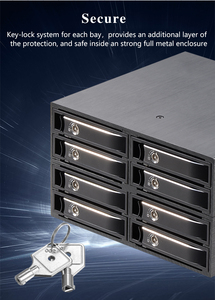 Boîtier de disque dur externe Unestech en aluminium à 8 baies, interface SATA 2,5 pouces pour ordinateur – Offre spéciale - Product Image 5