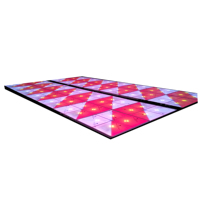 Plancher de danse à projection DMX RGB coloré en ABS, effet spectaculaire, éclairage de scène Guangzhou, IP33, activé par le son, pour événements de mariage