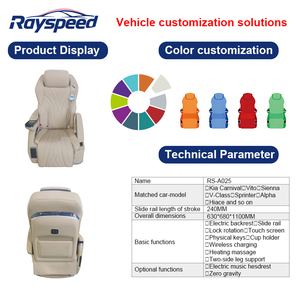 Asiento de coche de cuero inteligente de alta tecnología, diseño cómodo con calefacción de carga inalámbrica específicamente para el modelo Hiace/Alpha Vito Alphard - Product Image 2