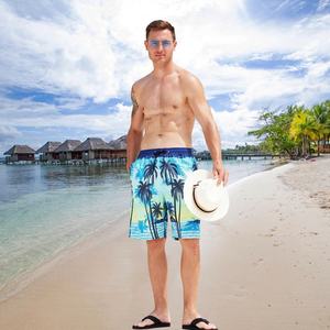 กางเกงว่ายน้ำชายคุณภาพสูงลายทางพร้อมโลโก้แบบกำหนดเอง กางเกงว่ายน้ำลายสก็อตแบบต่อผ้าลายตาราง กางเกงบิกินี่ชายคุณภาพสูง - Product Image 2