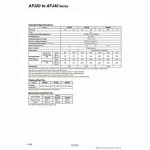 AFJ40-04B-40-T-6กรองอากาศแบบนิวเมติกส์ SMC - Product Image 1