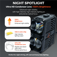 Projecteur laser bi-LED mini longue portée 560M 160W pour voiture, moto, tout-terrain 4x4, phare auxiliaire 12V 24V