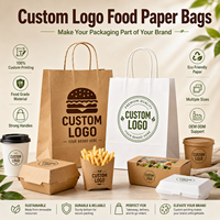 Bolsa de Papel para Restaurante, Bolsa de Fondo Cuadrado, Papel Resistente, para Tiendas de Snacks, Comida para Llevar, Precio de Fábrica al por Mayor para Restaurantes y Cafeterías