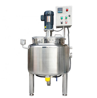 Réservoir de mélange sous vide en acier inoxydable de 100 litres avec agitateur pour fluides visqueux comme le miel, la crème glacée, les boissons énergisantes, le lait en poudre