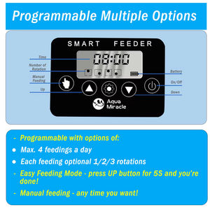 도매 프리미엄 자동 물고기 피더 조정 가능한 플라스틱 수족관 물고기 음식 타이머 디지털 디스플레이 휴가 피더 - Product Image 2