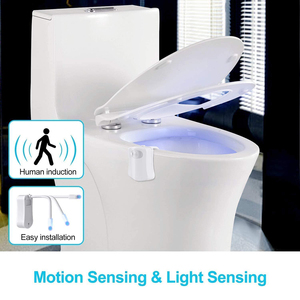 Smart Home Lights Bewegungs aktivierter Sensor LED RGB Lampe Toiletten schüssel Sitz deckel Noght Night Light Lieferanten - Product Image 5