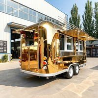 Remorque de barbecue en aluminium personnalisée, cuisine mobile, camion de restauration rapide entièrement équipé, snack-bar, crème glacée, résistant à la rouille