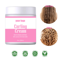 Crème coiffante pour cheveux à la noix de coco 8,5 oz, crème réparatrice hydratante sans rinçage pour les boucles