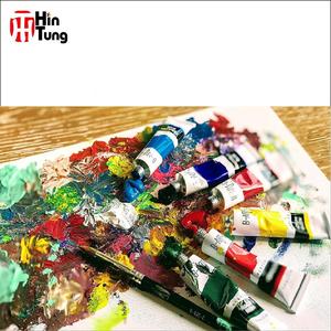Fournitures d'art professionnel Non toxique personnalisé OEM 24 pièces 12ml <span class=keywords><strong>peinture</strong></span> <span class=keywords><strong>acrylique</strong></span> avec 5 pinceaux et 1 palette <span class=keywords><strong>en</strong></span> plastique pour le <span class=keywords><strong>dessin</strong></span> - Product Image 5