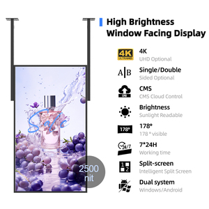 Mwe siêu hẹp bezel độ sáng cao sản phẩm cửa hàng trong nhà <span class=keywords><strong>LCD</strong></span> hiển thị cửa sổ kỹ thuật số biển màn hình - Product Image 2