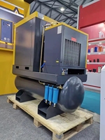 Compresseur d'air à vis lubrifié tout-en-un Airking 25hp 18,5kw 16 bar avec sécheur d'air et réservoir d'air de 300L pour la découpe laser