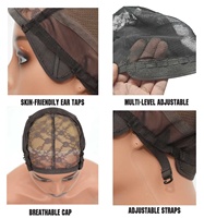 Bonnet de perruque en dentelle élastique de haute qualité 4*4 13*4 avec sangle réglable, vente en gros pour la fabrication de perruques, bonnets en filet de dentelle