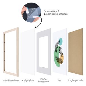 Cornici Fotografiche in Legno Minimaliste all'Ingrosso, Formato A4, Cornici per <span class=keywords><strong>Puzzle</strong></span>, Montaggio Creativo di Foto - Product Image 6