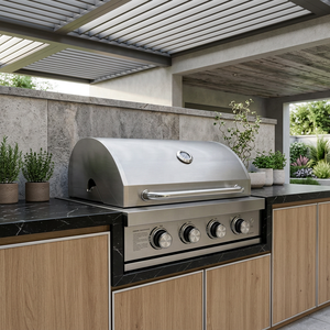 Cocina Exterior de Lujo Personalizada de Fábrica, Juego Completo con Parrilla de Gas y Encimera de <span class=keywords><strong>Granito</strong></span>, GLP/GN - Product Image 1