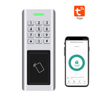 IP66 Hotel Smart Lock Interior Aluminum/Glass/Wood Doors with Card PIN Access Control Wi-Fi for Tuya App
