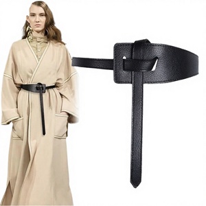 Wholesale Fashion Coat Suit <b>Belt</b> for Women Designer Retro Knotted Decoration Split Genuleather Alloy Eco-Friendly Sporty 1.8cm - Product Image 3