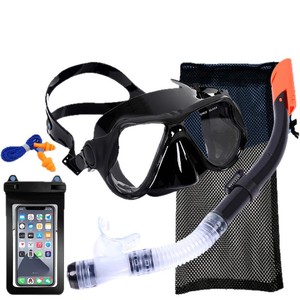 Set de Máscara de Buceo y Snorkel con Cristal Templado Antivaho para Adultos, Uso en Playa, Bolsa de Malla Incluida - Product Image 1