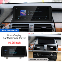 STWEI Reproductor Multimedia para Auto de 10.25 Pulgadas para X5 E70 X6 E71 CIC Linux, Unidad Principal con CarPlay Inalámbrico, Android, Bluetooth, GPS y Navegación