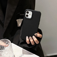 Pour iPhone 16 Pro Max, iPhone 15/13, 14 Plus, 12/11 – Coque TPU Compatible Anti-Chute avec Anneau Magnétique, Design Givré, Couleur Unie