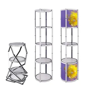 Portable Showcase Twister Tower Spiral Tower Display Stand For Advertising