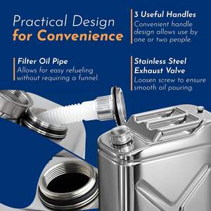 304 bidon d'essence en acier inoxydable bidon d'essence en métal bidon d'essence en acier inoxydable de qualité <span class=keywords><strong>alimentaire</strong></span> réservoir de carburant - Product Image 4