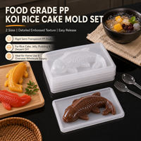 Gâteau commercial cuisson gros poisson forme pâtisserie outil plastique PP moule qui n'est pas déformable et collant