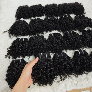 Promoción Letsfly: 5.1$ 1 unidad, 50 gramos, 11A, 8 pulgadas, rizado profundo, 100% cabello humano, paquetes de cabello brasileño Remy negro/mezcla marrón al por mayor - Product Image 4