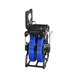 Caméra d'inspection <span class=keywords><strong>de</strong></span> canalisations 100FT/30M, caméra d'égout auto-nivelante, compteur <span class=keywords><strong>de</strong></span> distance, DVR, caméra <span class=keywords><strong>de</strong></span> plomberie 9 pouces avec double caméra/câbles - Product Image 4