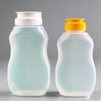 Bouteille en PP de qualité alimentaire 280 ml 425 ml facile à presser, distributeur durable avec bouchon à clapet pour les contenants de moutarde, de ketchup et de pâte de sésame