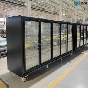 Congélateur <span class=keywords><strong>professionnel</strong></span> à compresseur externe -18°C ° C~-22 ° Congélateur vitrine électrique à 5 portes avec dégivrage automatique pour supermarché - Product Image 3