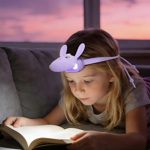 Lampe <span class=keywords><strong>frontale</strong></span> rechargeable LED portable pour enfants, motif lapin, mignonne, nouveauté, cadeau, jouet animal, mini lampe d'urgence pour bébé - Product Image 6