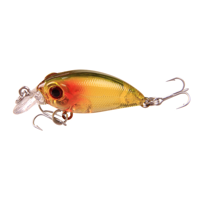 2.5g 35mm Micro Mini Crankbait Floating Hard Bait with VMC Hooks, Tiny Fishing Lure