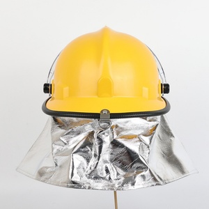 Casque de pompier avec visière en alliage d'aluminium jaune, équipement de protection durable pour les incendies de classe A et B - Product Image 1