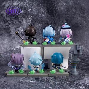 YMJ 7 unids/set Anime juego Genshined <span class=keywords><strong>Impact</strong></span> Liyue Battlefield <span class=keywords><strong>Heroes</strong></span> serie Ganyu Keqing PVC Firgues muñeca de juguete figuras de acción - Product Image 2