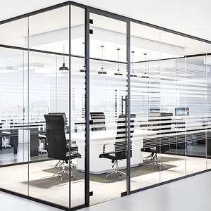 Parete Divisoria in Vetro Temperato Senza Telaio Ignifuga, Conforme alle Norme di Sicurezza per Edifici Pubblici, Uffici e Hotel - Product Image 4