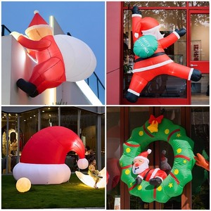 Decoración Navideña - Santa Claus Inflable Grande Trepando Pared, Decoración LED para Jardín y Césped - Product Image 4