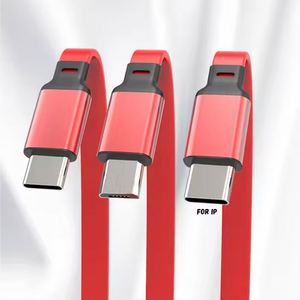 Câble de données USB rétractable 3-en-1 à charge rapide 12W 3A pour téléphones mobiles Type C – Cadeau promotionnel - Product Image 5
