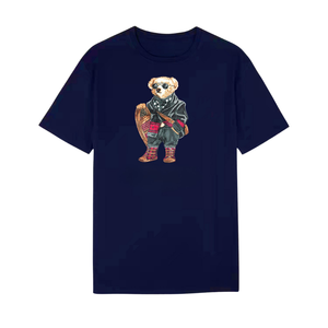 Camiseta de Hombre con Estampado Personalizado Estilo Urbano, Manga Corta, Cuello Redondo, Tejido 100% Algodón, Corte Regular, Diseño con Personajes, Logotipo Frontal - Product Image 4