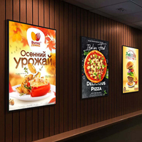 Boîte à lumière pour vitrine A0/A1/A2/A3/A4, cadre d'affichage en aluminium à clipser, ultra-mince, boîte à lumière LED intérieure avec 1000 lumens