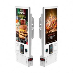 27/32 Inch Smart Order Qr Barcode Display <b>Printer</b> Black/White Color Wall Mount Self-Service Kiosk Cash/Cashless Payment for - Product Image 1
