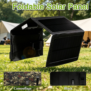 Panneau solaire portable 10W, panneau solaire pliable, chargeur solaire, étanche IP65, panneaux solaires à haute efficacité 19,5%, chargeur rapide, ports USB - Product Image 2