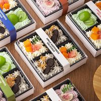 IMEE vente en gros jetable gâteau Dessert salade de fruits crème glacée boîtes d'emballage en papier noix personnalisées boîte de nourriture séchée