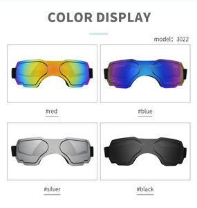 Gafas de Sol para <span class=keywords><strong>Perros</strong></span> <span class=keywords><strong>con</strong></span> Protección UV, Resistentes al Viento, <span class=keywords><strong>con</strong></span> Correa Ajustable, sin Marco, Lentes Espejadas Plateadas Cromadas Futuristas - Product Image 6