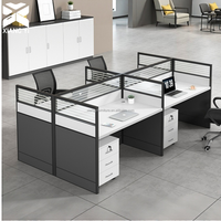 Poste de travail de bureau moderne avec cloisons modulaires et design ergonomique pour hôpitaux, écoles et bureaux
