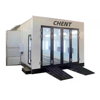 Cabine de pulvérisation de voiture de luxe 38KW 9m avec chauffage électrique Four de cuisson automatique Salle de peinture automobile de luxe à vendre
