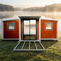 Maison conteneur préfabriquée moderne, portable, extensible et respirante, tout-en-un, modulaire, pour bureau, villa, salon, chambre, salle de sport