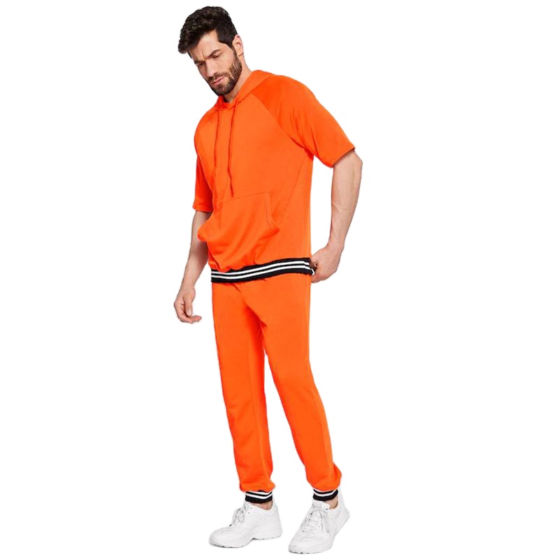 Pants Orange Sweatsuit Mens Orange Baggy Sweatpants: Unisex Cotton