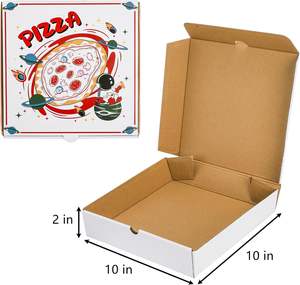 Cajas <span class=keywords><strong>para</strong></span> Pizza Pequeñas Blancas Corrugadas, Caja <span class=keywords><strong>para</strong></span> Pizza Planet, Contenedores <span class=keywords><strong>para</strong></span> Llevar, Cajas de Empaque <span class=keywords><strong>para</strong></span> Pizza, Pastel, Galletas y Bocadillos - Product Image 2